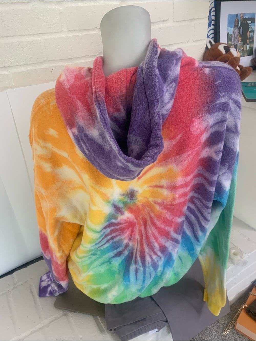 Grateful Dead Tie-Dye Tee with Pink, Orange, Yellow & Purple - Picture 5 of 5
